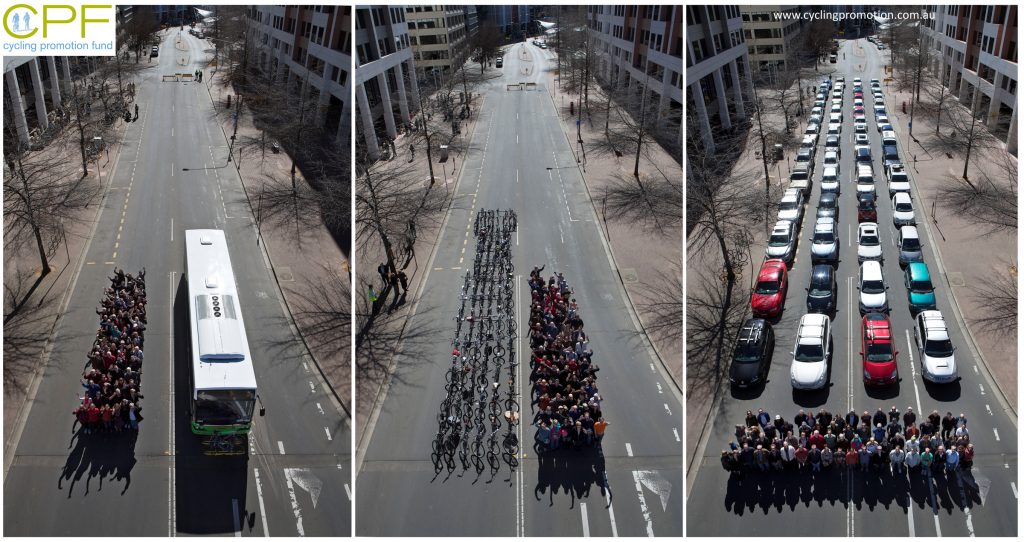 Cyclists on a road in formation